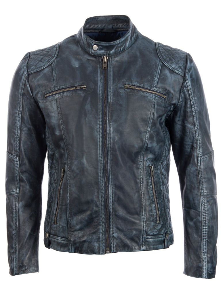 XF7Z Men’s Biker Jacket - Frosty Blue