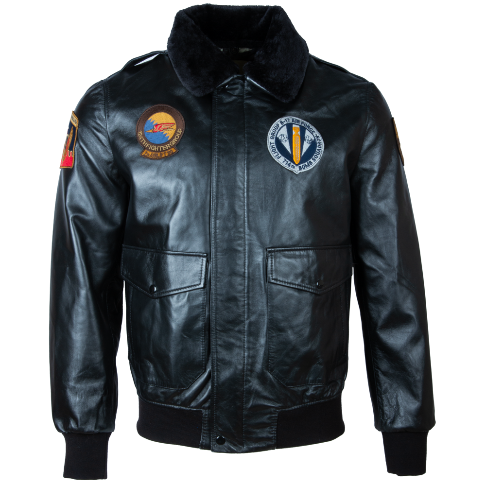 B406 Men's Aviator Bomber Jacket - Black – Aviatrix