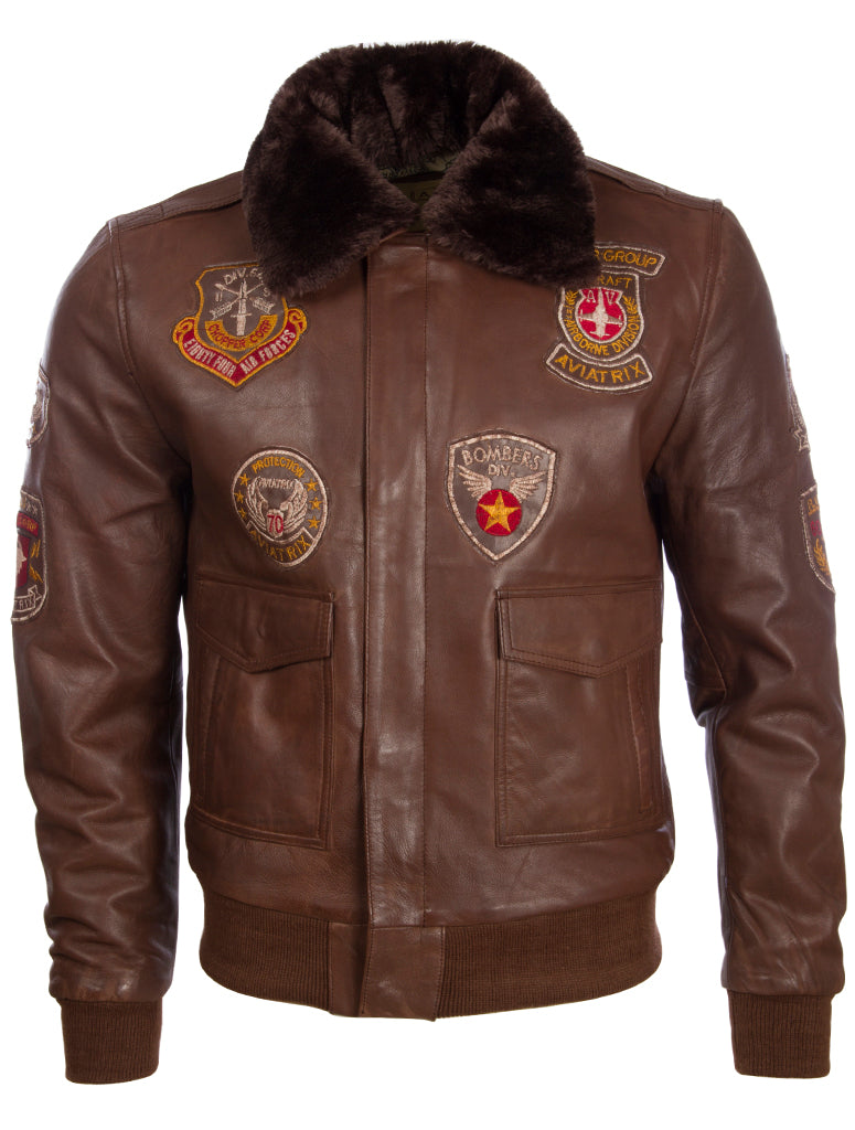 JWR3 Men's Aviator Bomber Jacket - Cocoa – Aviatrix