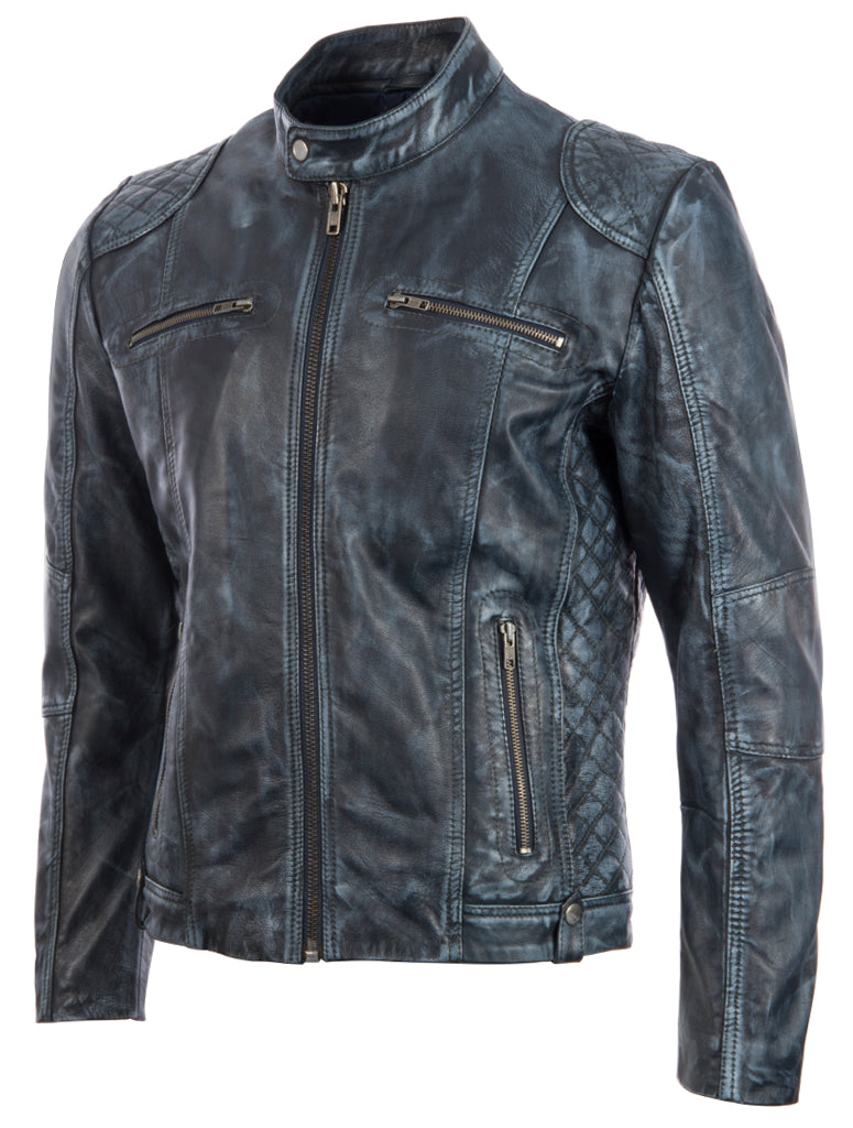 XF7Z Men’s Biker Jacket - Frosty Blue