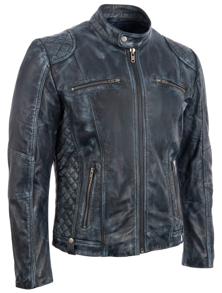 XF7Z Men’s Biker Jacket - Frosty Blue