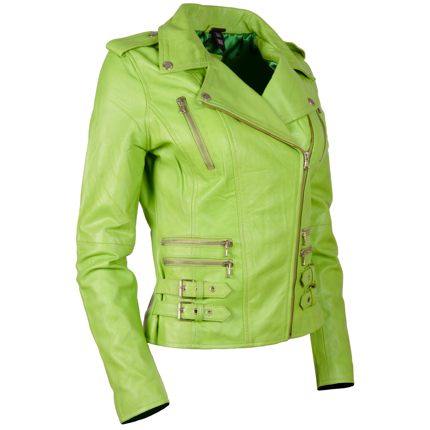 AGSM Women's Biker Jacket - Parrot Green