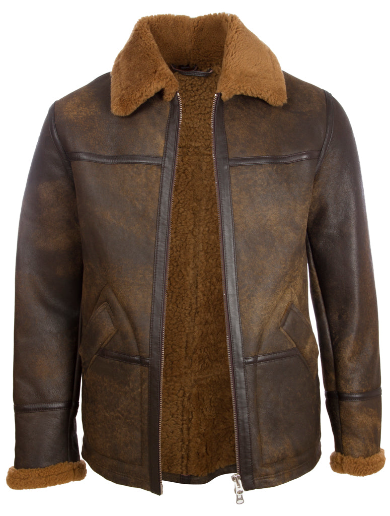 PP74 Men's Shearling Jacket - Antique