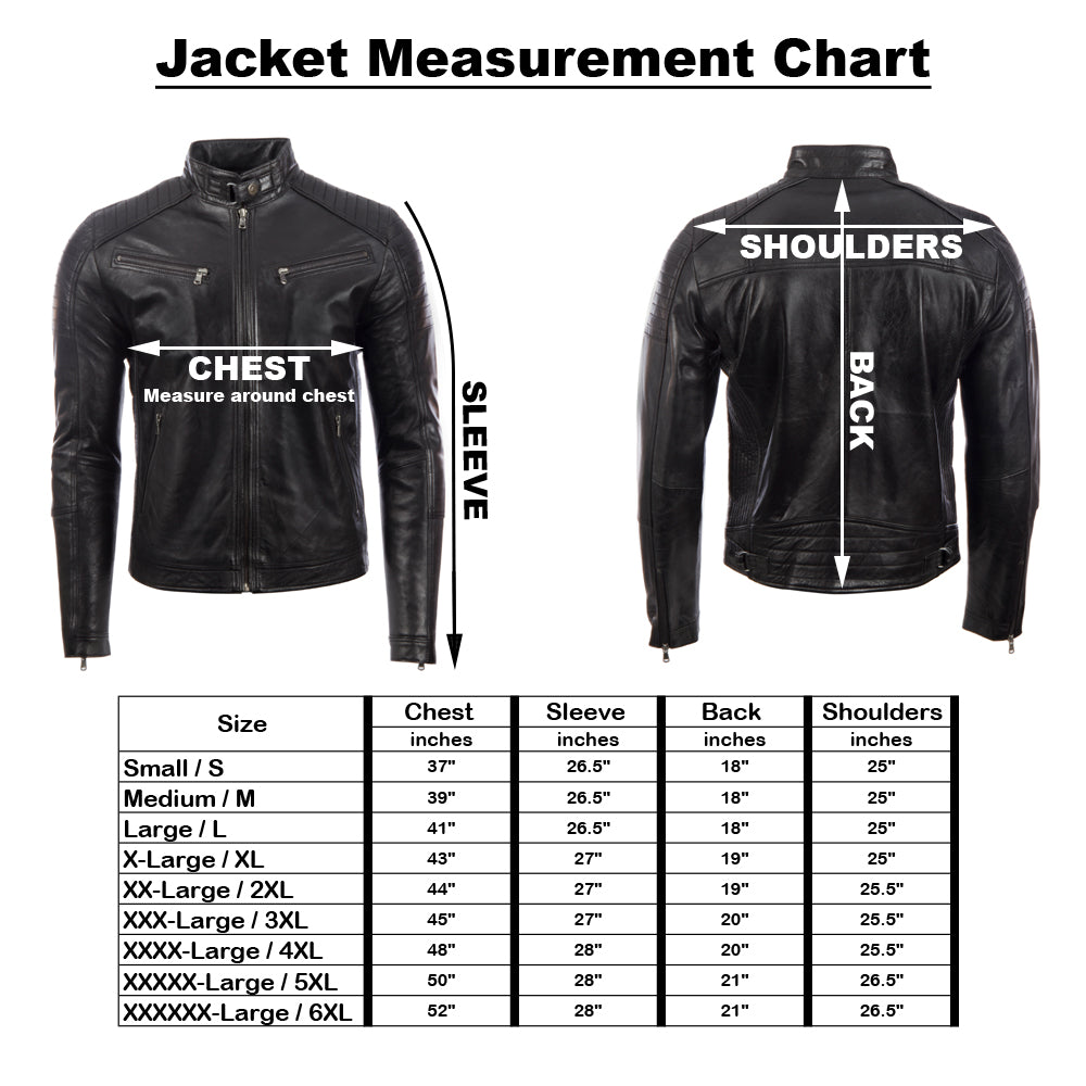 VO3W Men's Biker Jacket - Nevada Brown