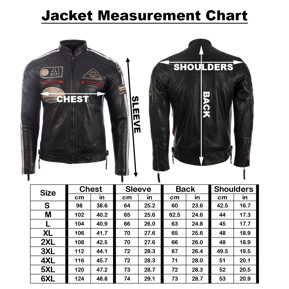 CXUS Men's Racing Biker Jacket - Black