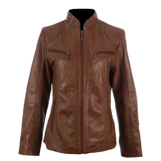 OBFQ Women's Biker Jacket - Timber